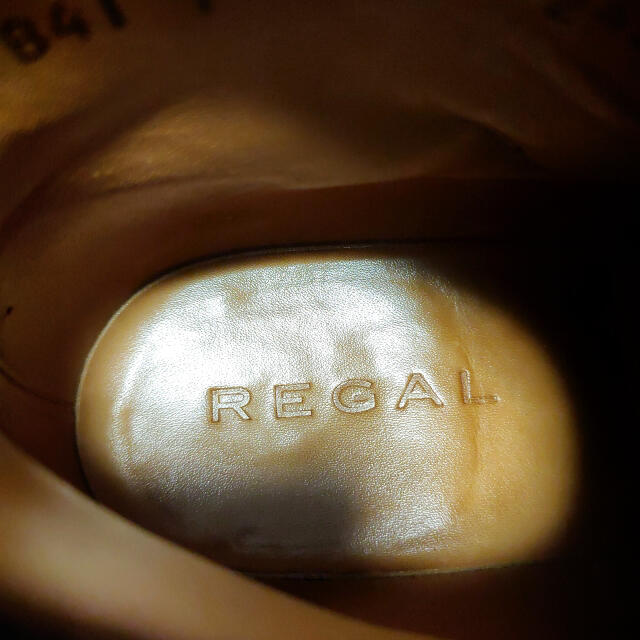 ヒール REGAL ブラウン 茶 k23の通販 by kym37's shop｜リーガルならラクマ - リーガル ストラップブーツ 24.5cm プレーントゥ革靴 なくまだま