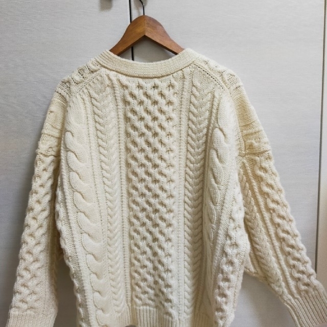 新品　ARGUE WOOL CABLE WIDE KNIT CARDIGAN