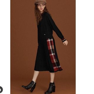 BURBERRY BLUE LABEL - クレストブリッジチェックジャカード ニット