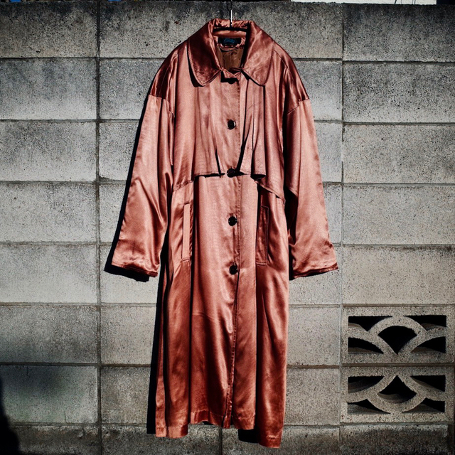 Grimoire(グリモワール)の60-70s Vintage Oversized Satin long coat レディースのジャケット/アウター(ロングコート)の商品写真