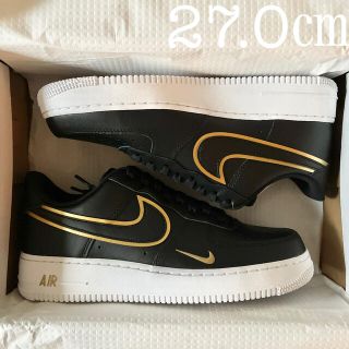 ナイキ(NIKE)の27.0㎝ NIKE エアフォース1 '07 LV8 ブラック ゴールド(スニーカー)