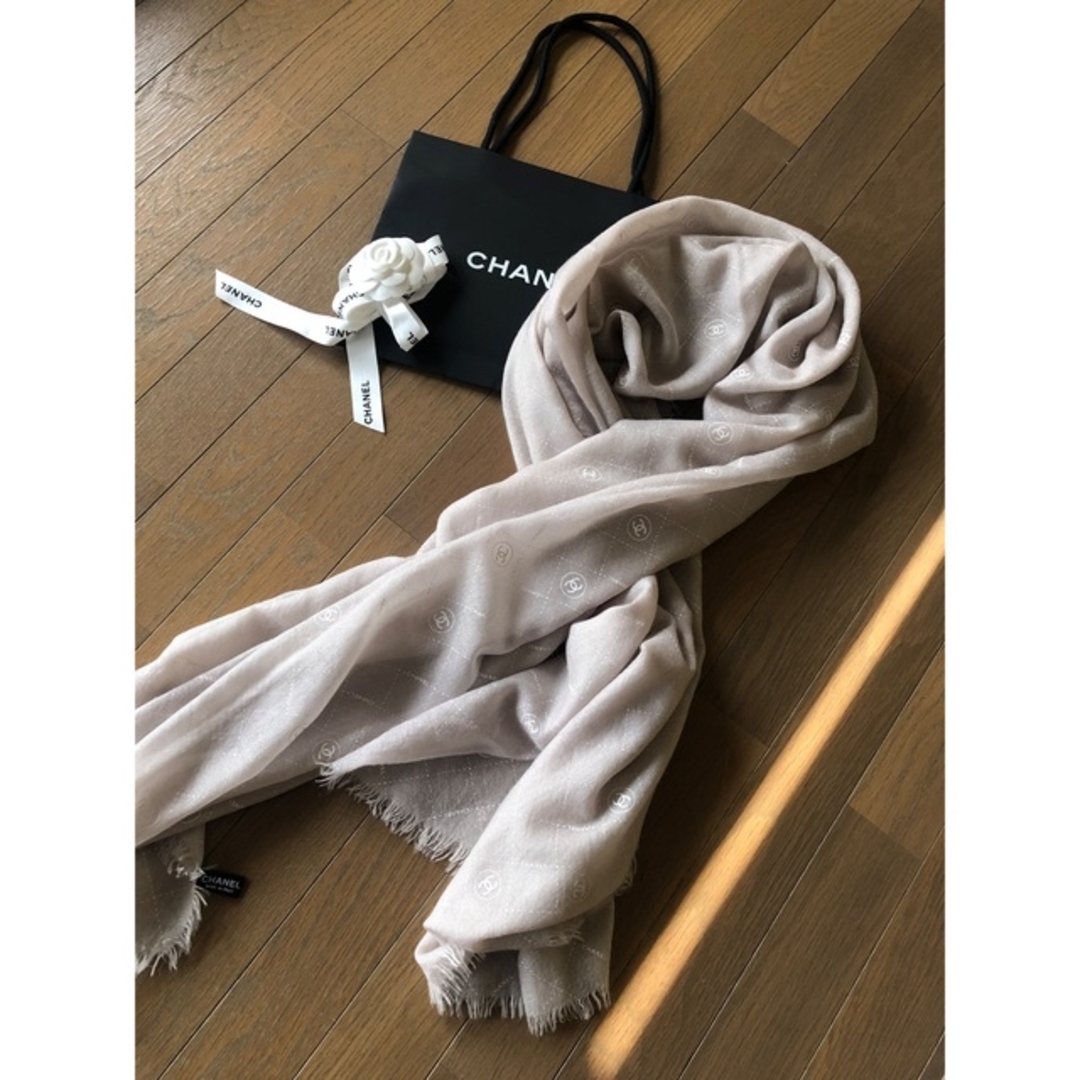 CHANEL シャネル COCOマーク 大判ストール カシミア - ストール/スヌード