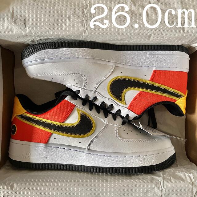 26.0㎝ NIKE エアフォース1 '07 LV8 ホワイト イエロー