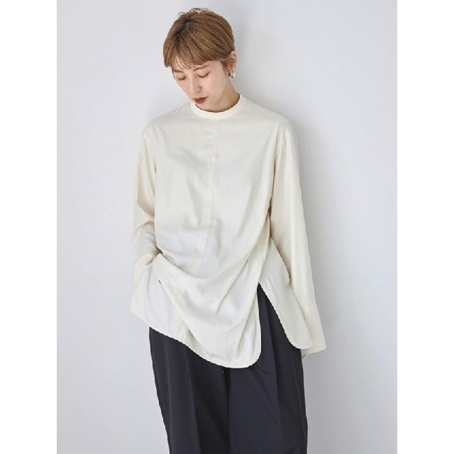 TODAYFUL(トゥデイフル)の【美品】’21 TODAYFUL スタンドカラーチュニックブラウス ロングシャツ レディースのトップス(シャツ/ブラウス(長袖/七分))の商品写真