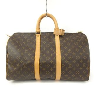 ルイヴィトン(LOUIS VUITTON)のルイヴィトン モノグラム キーポル45 ボストンバッグ 旅行鞄 M41428 茶(ボストンバッグ)