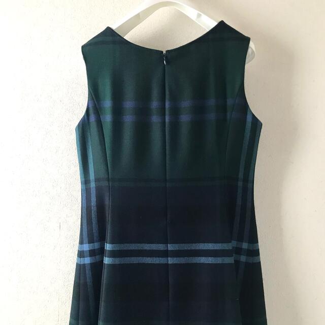 YORKLAND ヨークランド ワンピース チェック柄 グリーン レディース