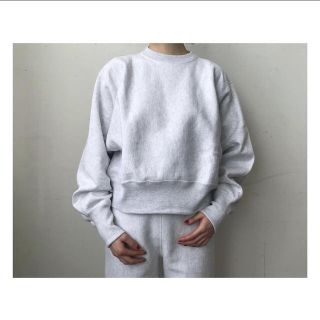 オオシマレイ(OSHIMA REI)のCrew Neck Short P/O オオシマレイ　ライトグレー　スウェット(トレーナー/スウェット)