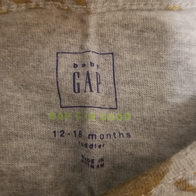 babyGAP(ベビーギャップ)の【GAP】ハート柄裾フリルTシャツ キッズ/ベビー/マタニティのベビー服(~85cm)(Ｔシャツ)の商品写真