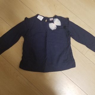 ザラキッズ(ZARA KIDS)の【ZARA】蝶々柄リボン付カットソー(シャツ/カットソー)