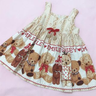 シャーリーテンプル(Shirley Temple)のシャーリーテンプル くまワンピース 90(ワンピース)