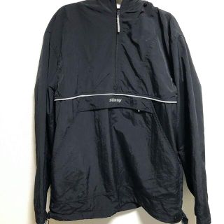 ステューシー(STUSSY)のスチューシー　STUSSY ナイロンジャケット　ブラック　Lサイズ(ナイロンジャケット)