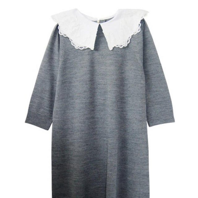 lace collar knit onepiece