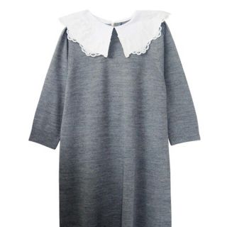 ハニーミーハニー(Honey mi Honey)のlace collar knit onepiece(ミニワンピース)