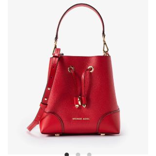 マイケルコース(Michael Kors)のマイケルコース  コンバーチブルバケットショルダー レッド(ショルダーバッグ)