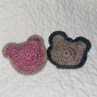 くまさんのコースター　*･ハンドメイド*･(キッチン小物)