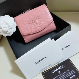 CHANEL - シャネル/ 二つ折り財布/ ピンクの通販 by alice's shop ...