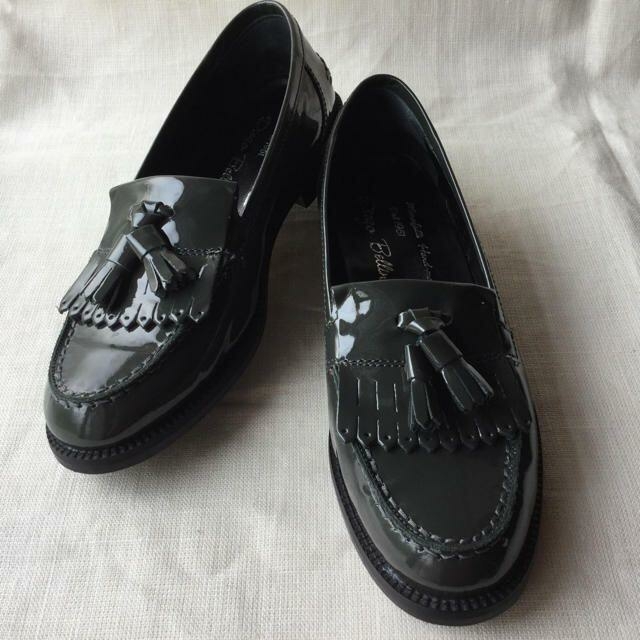 極美品】DIEGO BELLINIタッセルエナメルローファー 22.5