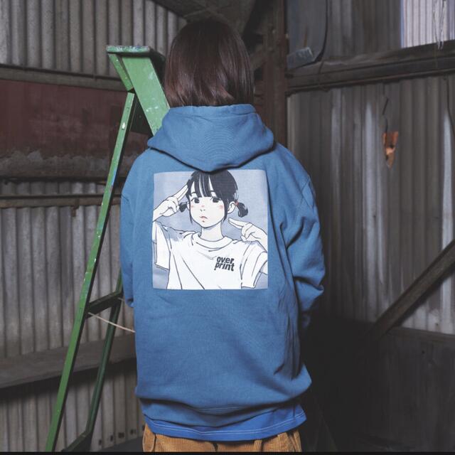 Overprint POP ART Hoodie ver2(blue)Lサイズ メンズのトップス(パーカー)の商品写真