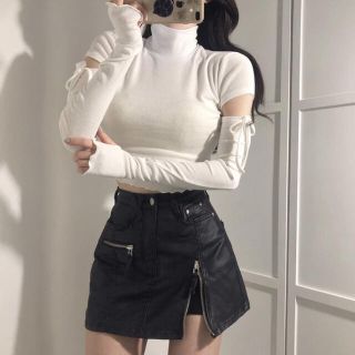 スタイルナンダ(STYLENANDA)の【予約商品】《3カラー》ハイティーン　ウィモ　リボン　トップス　韓国ファッション(シャツ/ブラウス(長袖/七分))