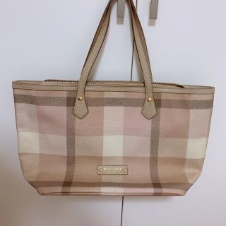 バーバリーブルーレーベル(BURBERRY BLUE LABEL)の【新品・タグ付き未使用品✨】クレストブリッジチェックPVCトートバッグ(トートバッグ)