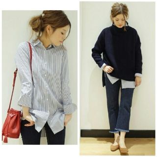 ドゥーズィエムクラス(DEUXIEME CLASSE)のドゥーズィエムクラス washロングシャツ ストライプ(シャツ/ブラウス(長袖/七分))