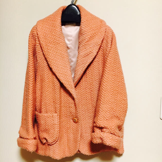 Xmiss(キスミス)のPomompomさま 専用コート ¥18,000 購入 オレンジブラウン レディースのジャケット/アウター(ロングコート)の商品写真