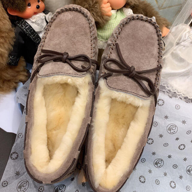 新品】LUXURY UGG アグ天然ウール防水モカシンダコタ23.5cm 箱付
