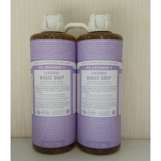 ドクターブロナー(Dr.Bronner)のドクターブロナー  マジックソープ  ラベンダーの香り 739mI  ×  ２本(ボディソープ/石鹸)