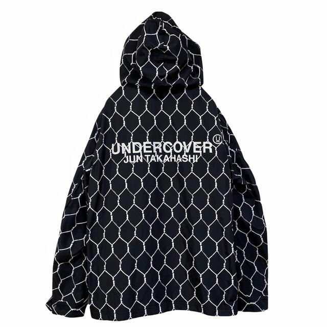 UNDERCOVER(アンダーカバー)の【廃盤】アンダーカバー ワイヤー柄 有刺鉄線 フード ブルゾン メンズ 2 黒 メンズのジャケット/アウター(ナイロンジャケット)の商品写真