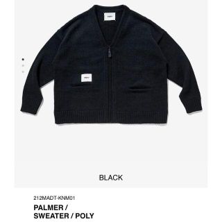 WTAPS ダブルタップス カーディガン サイズ:XL 21AW ヘビー ニット ジップ カーディガン PALMER / SWEATER ブラック 黒 トップス セーター 【メンズ】