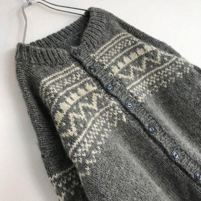 ノルディック ハンドニット セーター カーディガン ビッグシルエットにゃーにゃknit