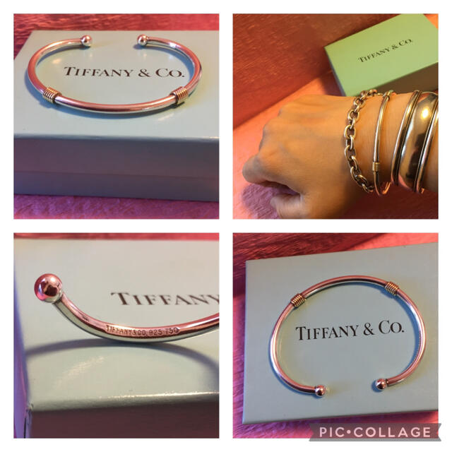 Tiffany & Co.(ティファニー)のtiffany ティファニー バンドウィズ2ワイヤー 3点セット コンビ レディースのアクセサリー(ブレスレット/バングル)の商品写真