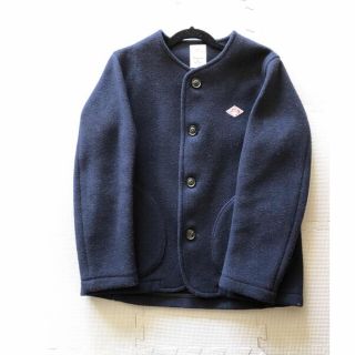 ダントン(DANTON)のDANTON ノーカラーコート　NAVY38サイズ美品(ノーカラージャケット)