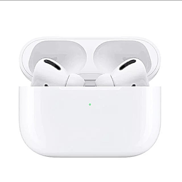 グリーン・ホワイト系 完成品♪ AirPods Pro ワイヤレスイヤホン 白