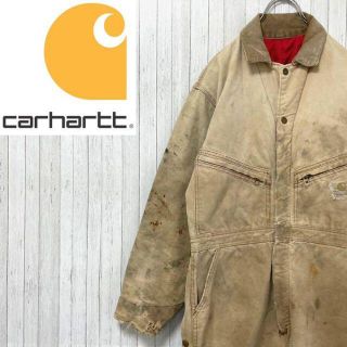 カーハート(carhartt)のカーハート　ダック地オーバーオール　つなぎブラウン　キルティング　アウトレット.(サロペット/オーバーオール)