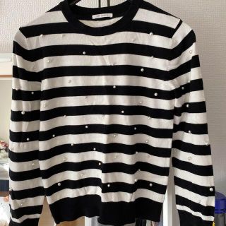 ザラ(ZARA)のZARA パール付きニット(ニット/セーター)