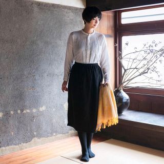 中川政七商店 麻ウールの巻きスカートの通販 by ぽわるん's shop|ラクマ