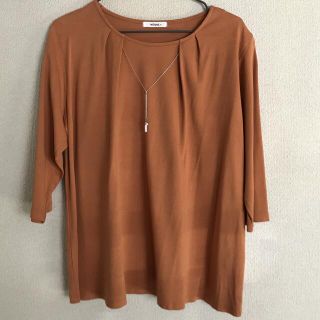 大きいサイズ　７部袖　くすみオレンジ　3L(Tシャツ(長袖/七分))