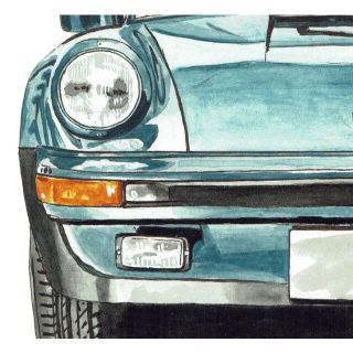 GC-433 Porsche911/930ターボ限定版画サイン額装済作家平右ヱ門