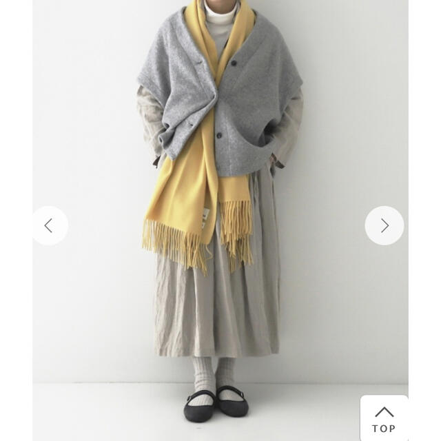 nest Robe(ネストローブ)の美品☆ネストローブ ウールハーフリバーガウンベスト レディースのトップス(ベスト/ジレ)の商品写真