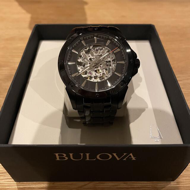 BULOVA オートマチック ブラック スケルトン-