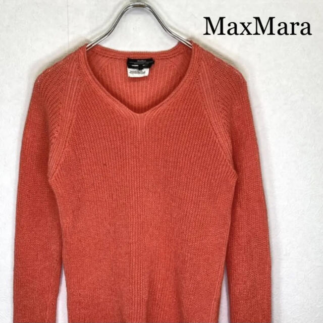 Max Mara(マックスマーラ)のA3  MaxMara セーター italy製 オレンジ　ニット レディースのトップス(ニット/セーター)の商品写真