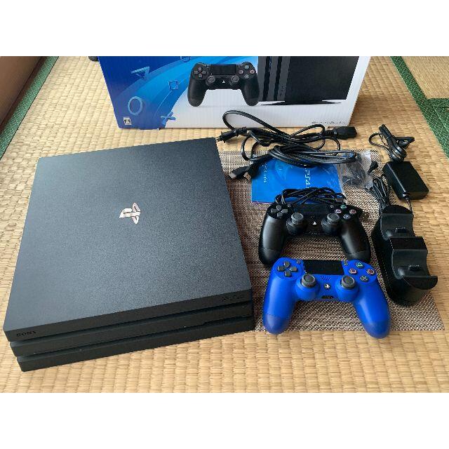 PS4 Pro 一式  & DualShock4青 & 純正充電スタンド