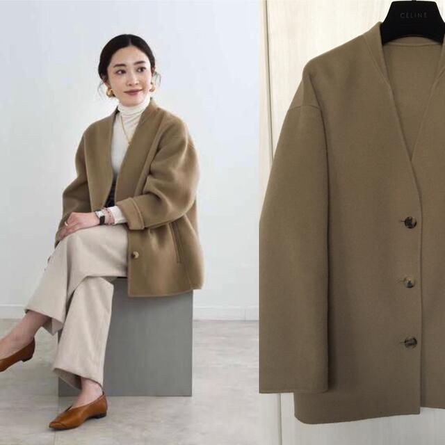 yonfa コート v neck coat river