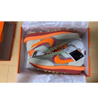 サカイ(sacai)のCLOT SACAI NIKE LDワッフル ORANGEBLAZE  27 (スニーカー)