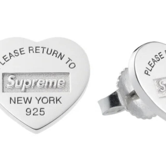 大人気 supreme 新品 - Supreme tiffany earrings tug heart ピアス