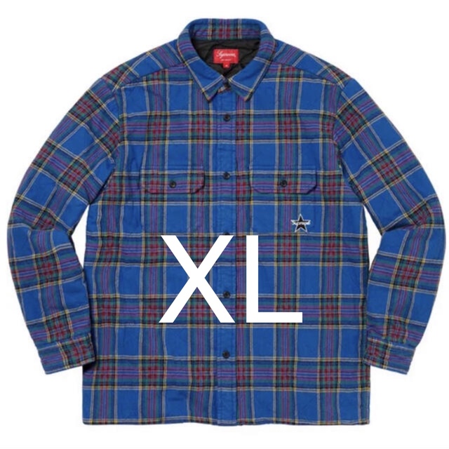 メンズSupreme Quilted Plaid Flannel Shirt