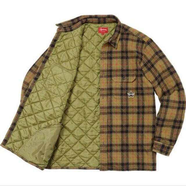 Supreme - supreme quilted plaid flannel shirt XLの通販 by s shop ...