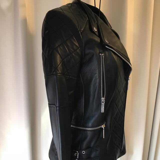 Michael Kors(マイケルコース)のマイケルコース♪美品本革ライダースジャケット 黒 レディースのジャケット/アウター(ライダースジャケット)の商品写真