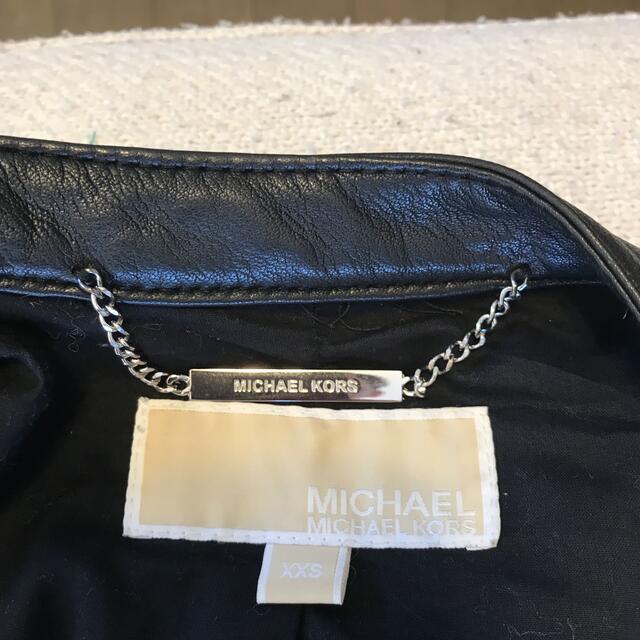 Michael Kors(マイケルコース)のマイケルコース♪美品本革ライダースジャケット 黒 レディースのジャケット/アウター(ライダースジャケット)の商品写真